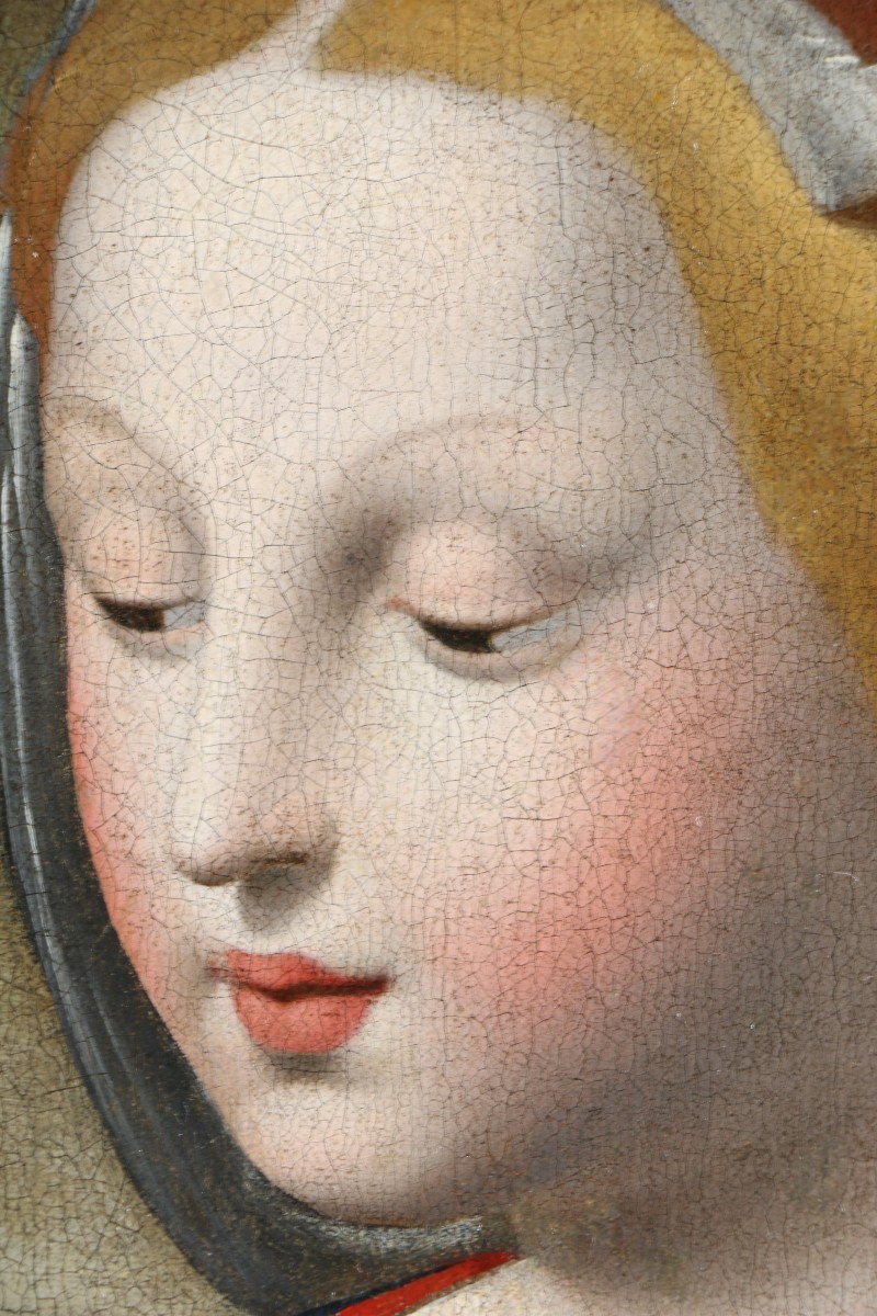 Italie centrale (Rome ou Bologne) vers 1620/1640, la belle jardinière d’après Raphael-photo-4