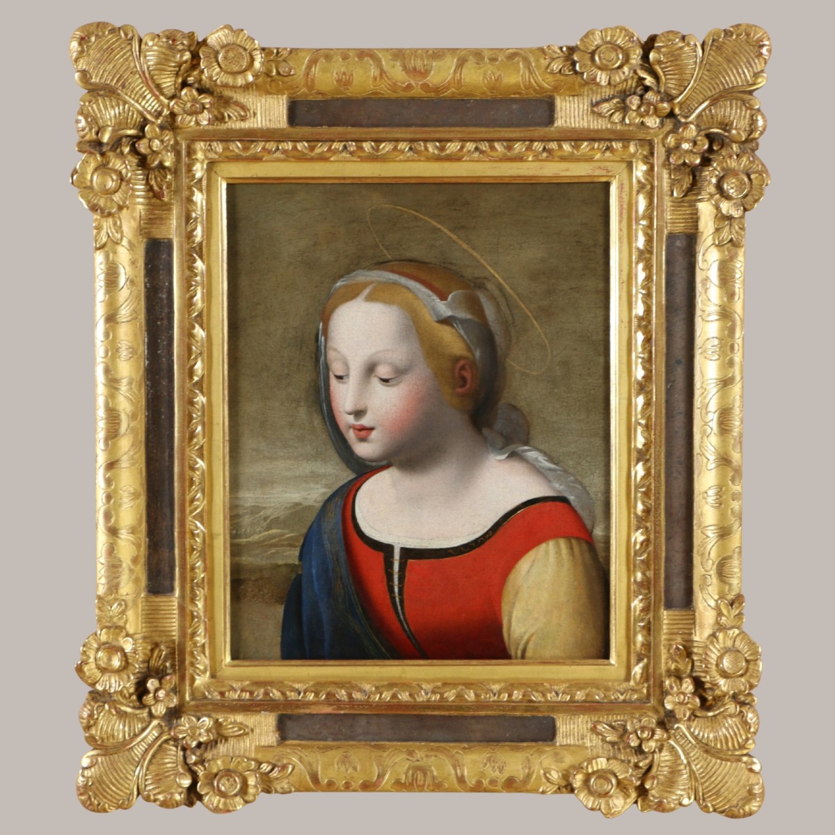 Italie centrale (Rome ou Bologne) vers 1620/1640, la belle jardinière d’après Raphael