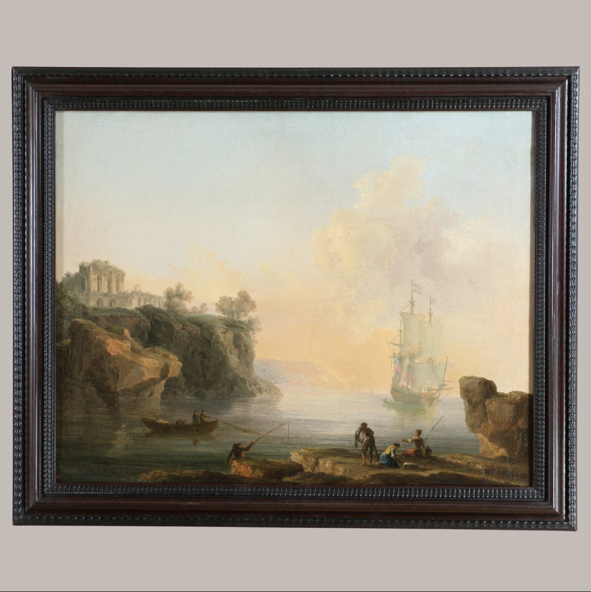 Francesco Fidanza (1747-1819) Attributed. Animated Seascape Circa 1780.