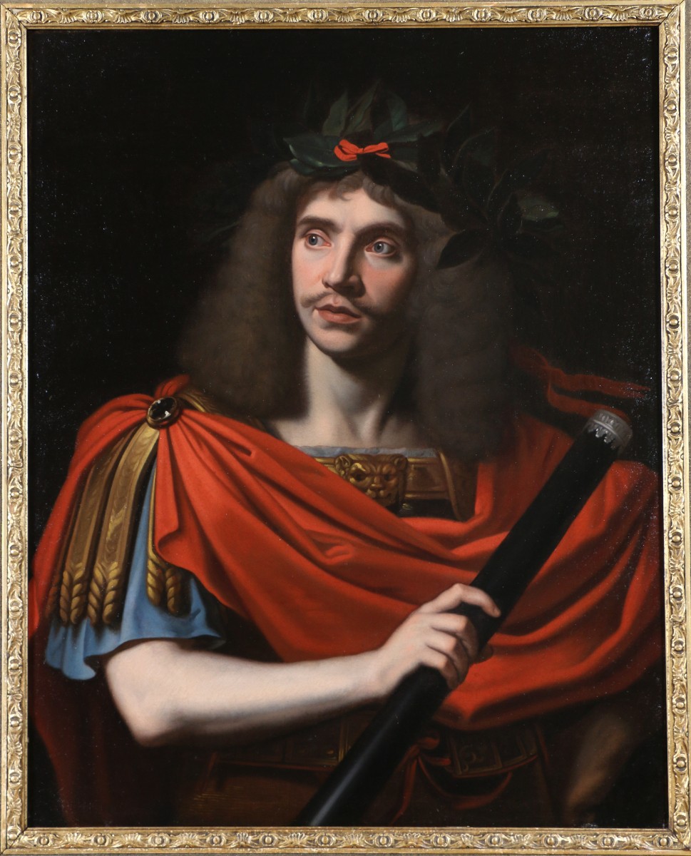 Pierre Mignard (1612-1695) And Workshop. Molière In Caesar's Costume Circa 1690/1700.-photo-2