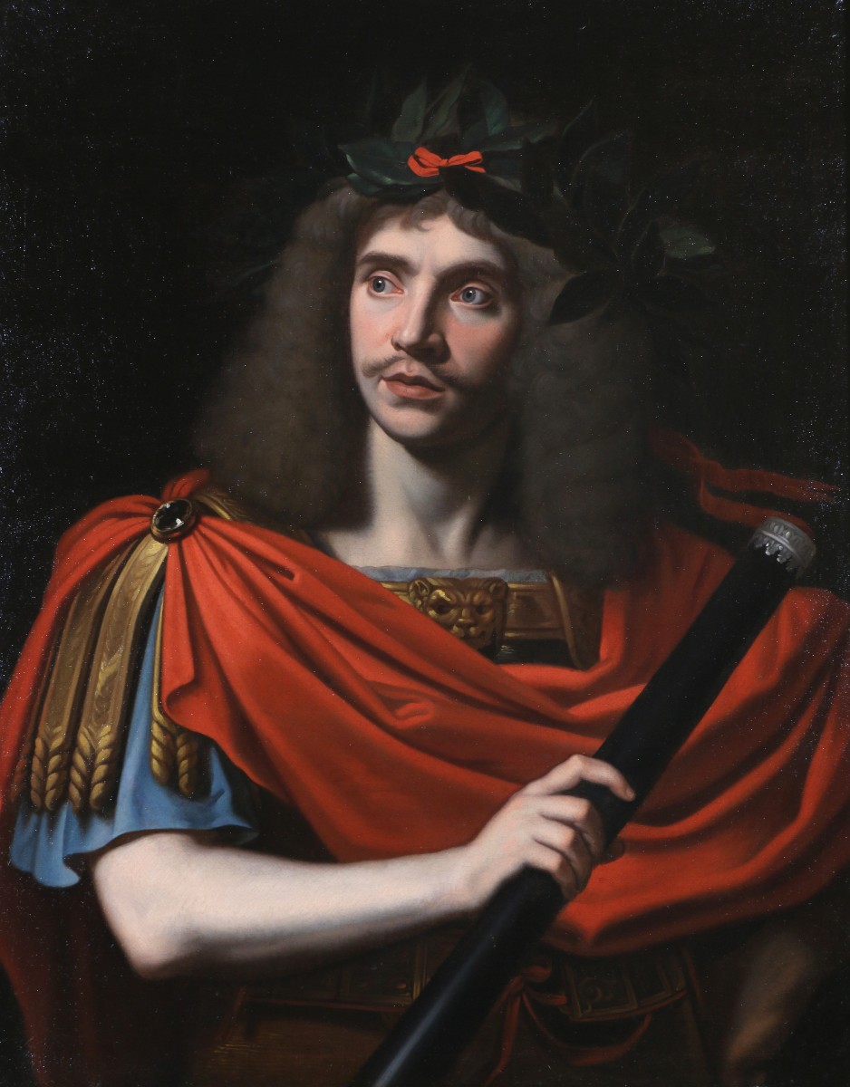 Pierre Mignard (1612-1695) And Workshop. Molière In Caesar's Costume Circa 1690/1700.-photo-3