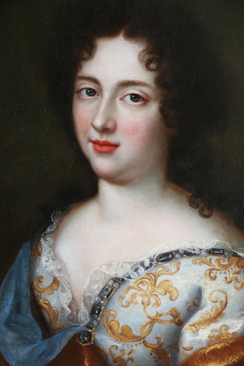 Pierre Mignard (1612-1695) et atelier. Portrait de Mlle de Nantes vers 1690, fille de Louis XIV-photo-3