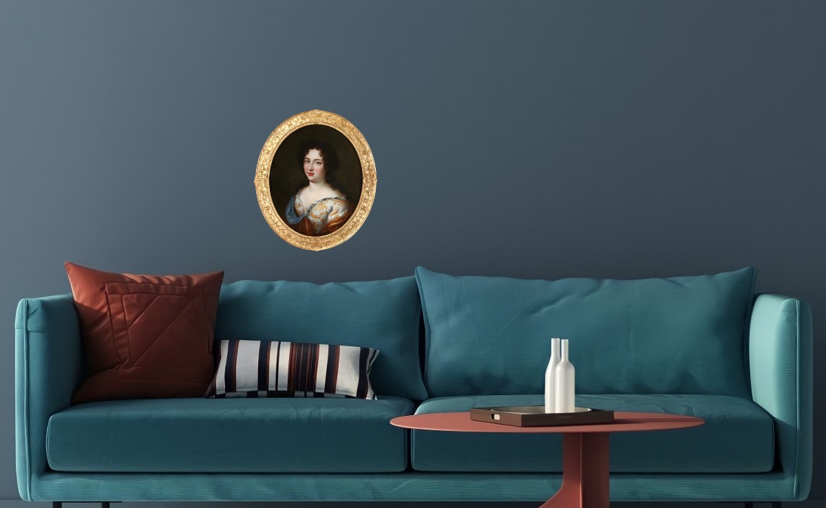 Pierre Mignard (1612-1695) et atelier. Portrait de Mlle de Nantes vers 1690, fille de Louis XIV-photo-4