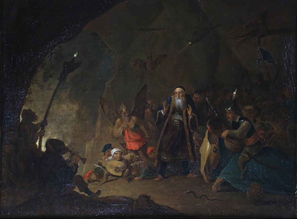 Atelier de David Teniers le Jeune (1610–1690). Le Mauvais Riche conduit en enfer.-photo-2