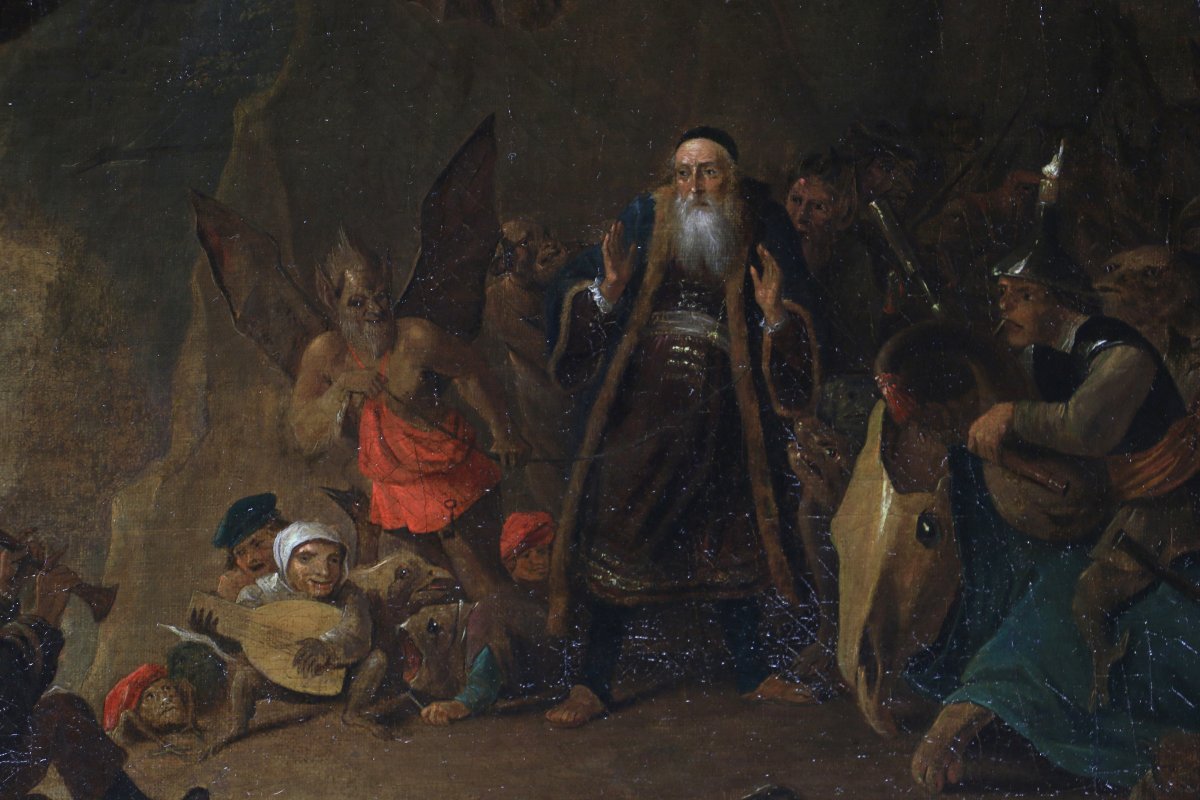 Atelier de David Teniers le Jeune (1610–1690). Le Mauvais Riche conduit en enfer.-photo-3