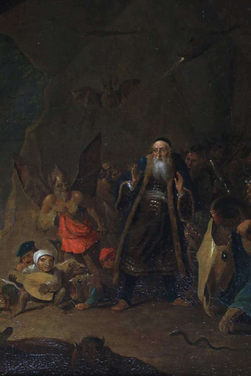 Atelier de David Teniers le Jeune (1610–1690). Le Mauvais Riche conduit en enfer.-photo-1