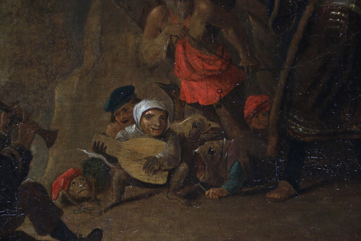 Atelier de David Teniers le Jeune (1610–1690). Le Mauvais Riche conduit en enfer.-photo-4