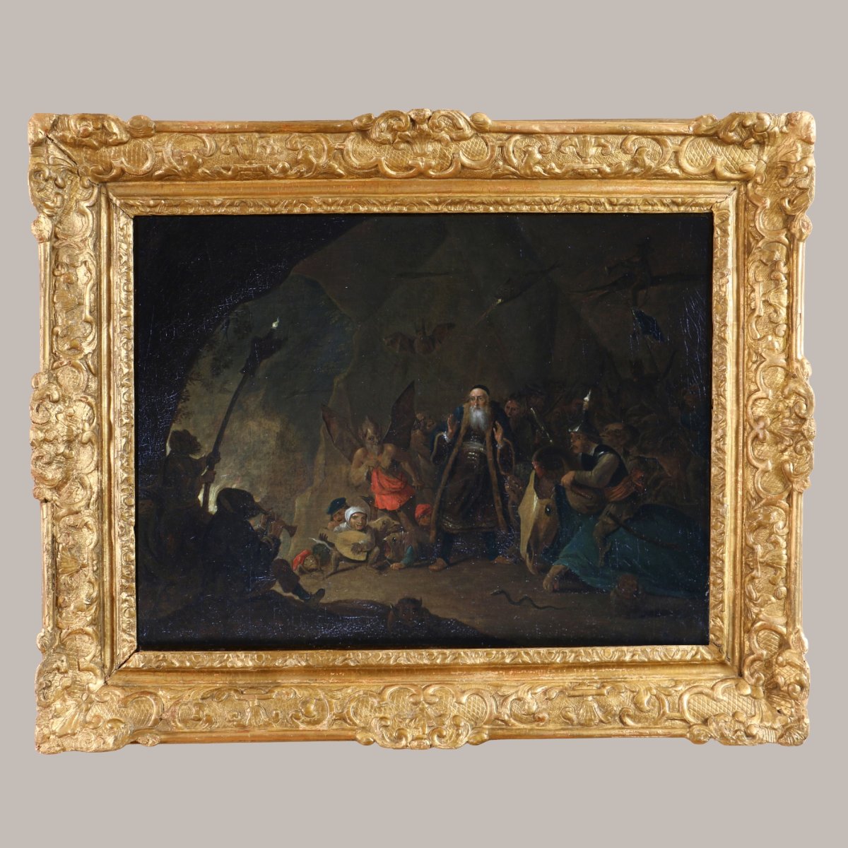 Atelier de David Teniers le Jeune (1610–1690). Le Mauvais Riche conduit en enfer.