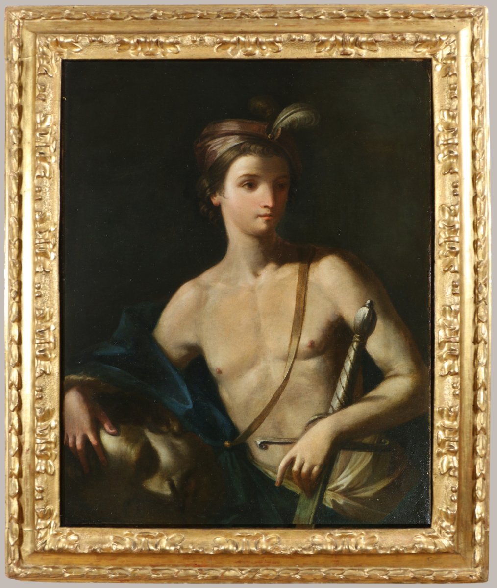 Florentine School, Circa 1625–1635. *david And Goliath*, Attributed To Francesco Lupicini.-photo-2