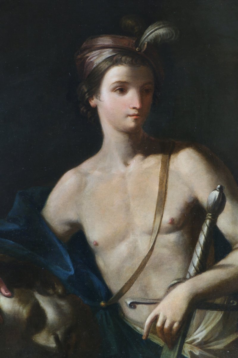 Florentine School, Circa 1625–1635. *david And Goliath*, Attributed To Francesco Lupicini.-photo-3
