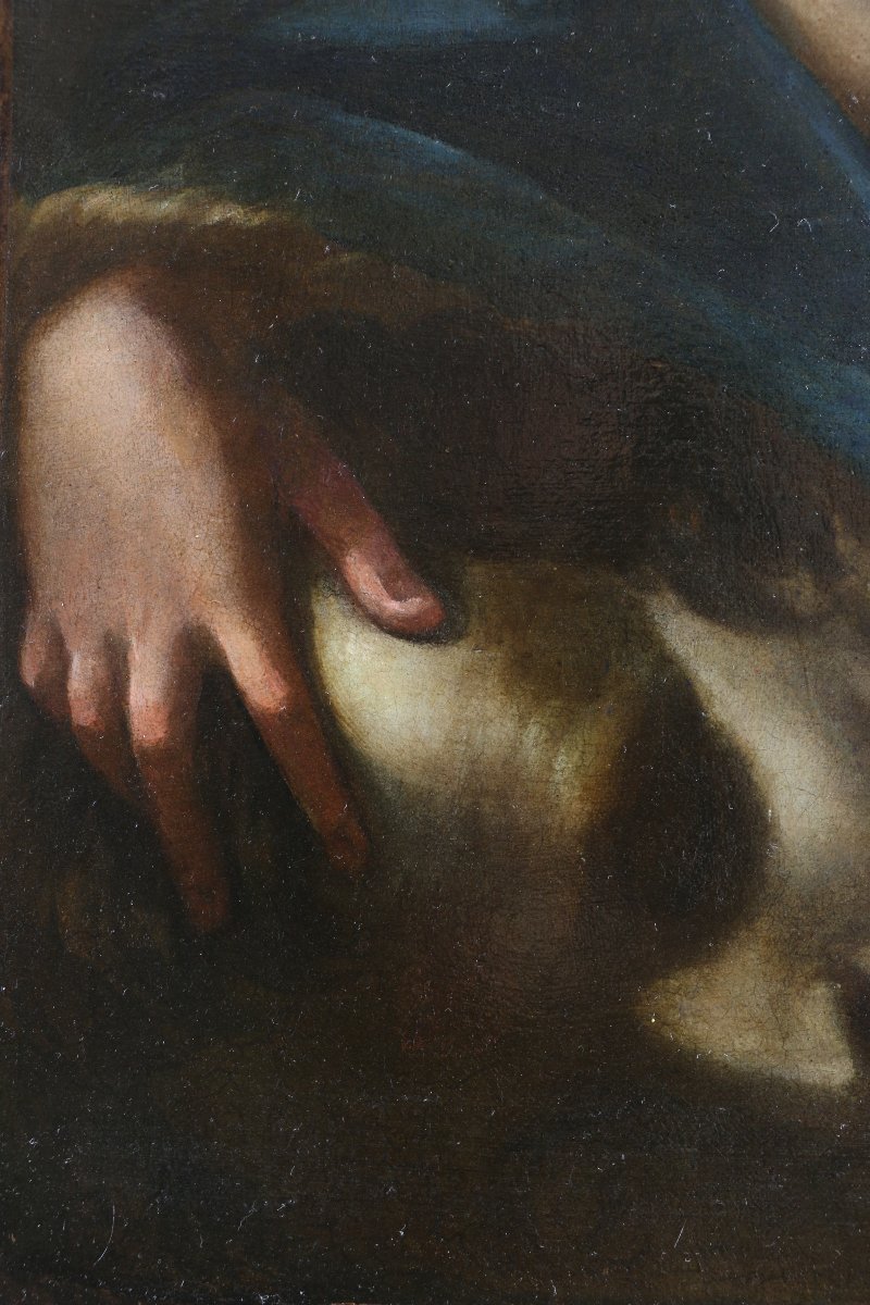 Ecole florentine, vers 1625-1635. David et Goliath attribué à Francesco Lupicini.-photo-3