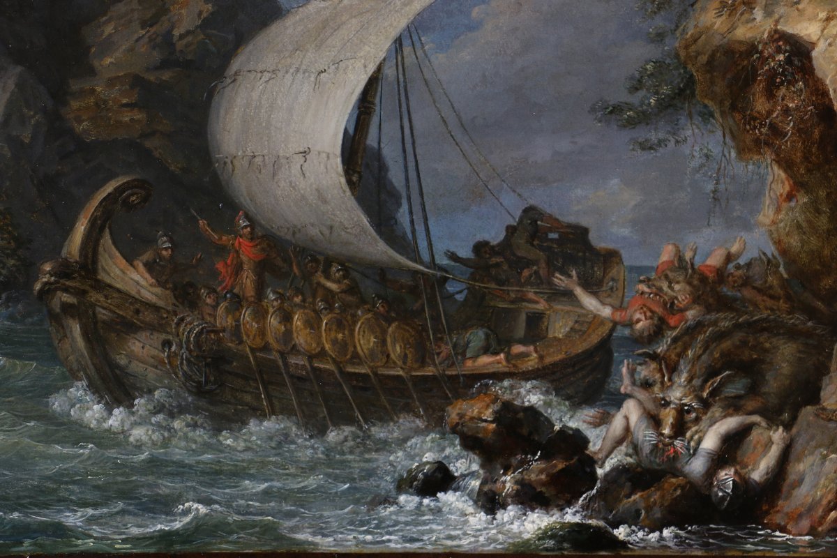Neapolitan School, Ca. 1755–1770, Ulysses And Scylla, Attributed To Carlo Bonavia.-photo-3