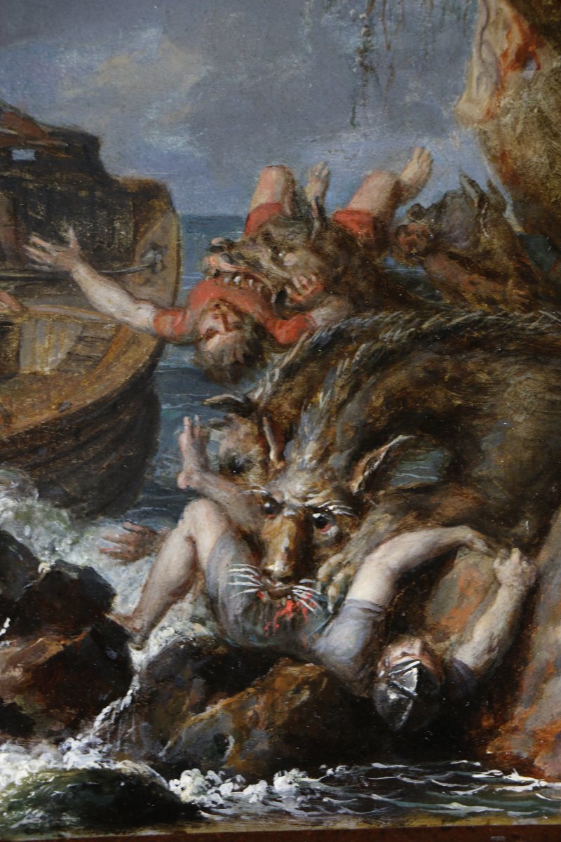 Neapolitan School, Ca. 1755–1770, Ulysses And Scylla, Attributed To Carlo Bonavia.-photo-1