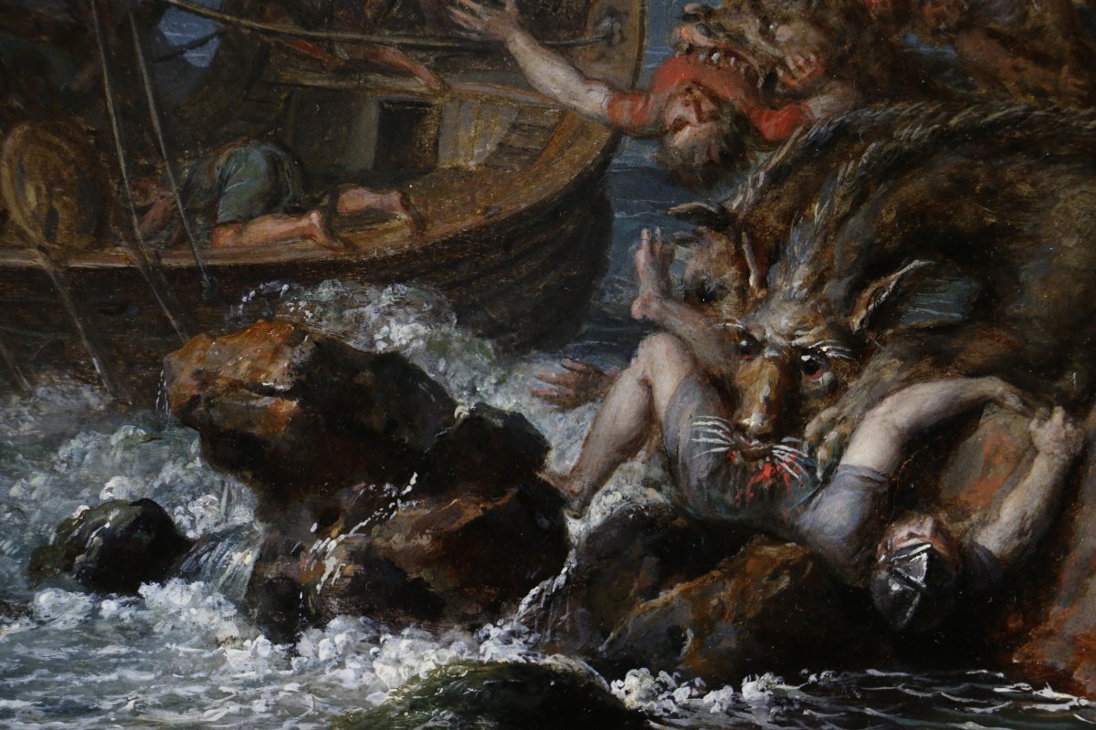 Neapolitan School, Ca. 1755–1770, Ulysses And Scylla, Attributed To Carlo Bonavia.-photo-4
