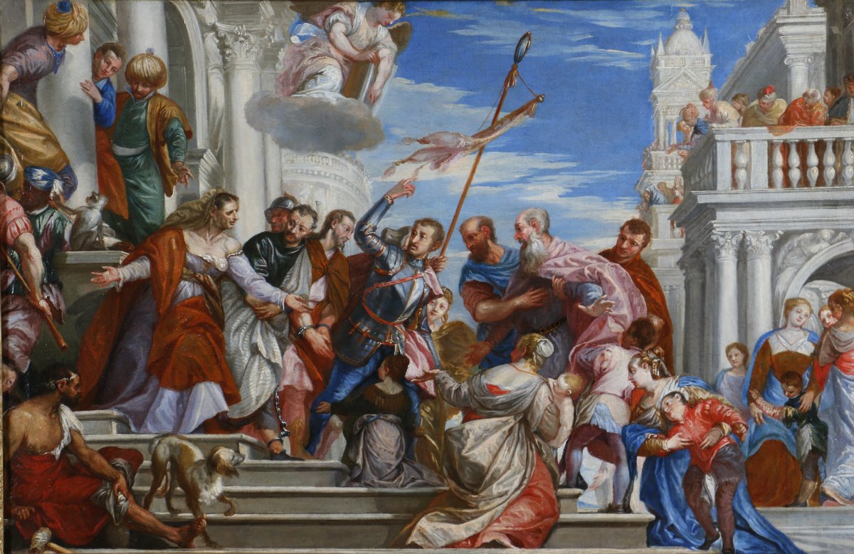 Venise, vers 1710–1720, Marc et Marcellin conduits au martyre d’après Véronèse.-photo-3