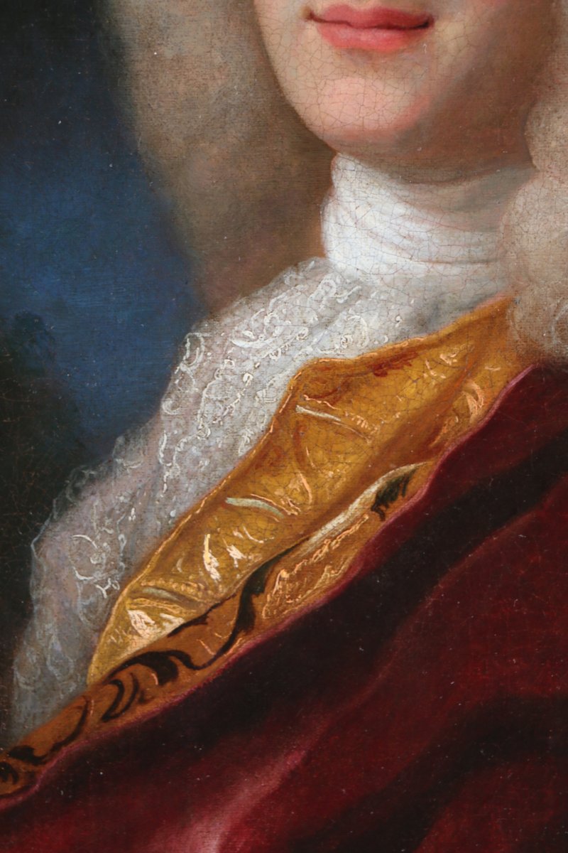 Henri Millot (died In 1759) Pupil Of Nicolas De Largillières-attributed- Portrait-first Third Of The Eighteenth Century.-photo-1