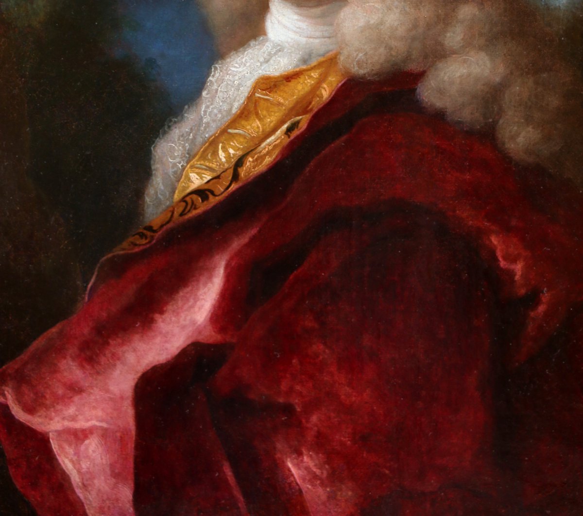Henri Millot (died In 1759) Pupil Of Nicolas De Largillières-attributed- Portrait-first Third Of The Eighteenth Century.-photo-3
