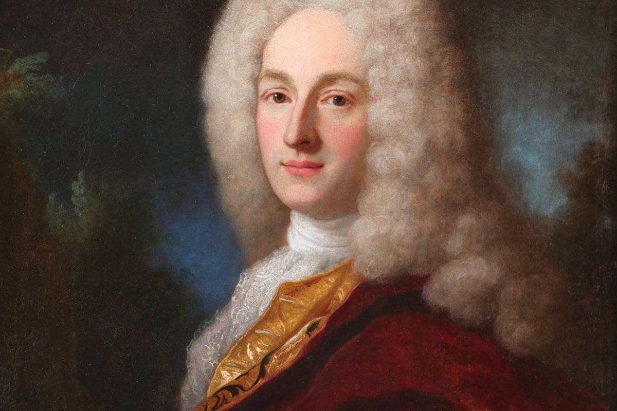 Henri Millot (died In 1759) Pupil Of Nicolas De Largillières-attributed- Portrait-first Third Of The Eighteenth Century.-photo-5