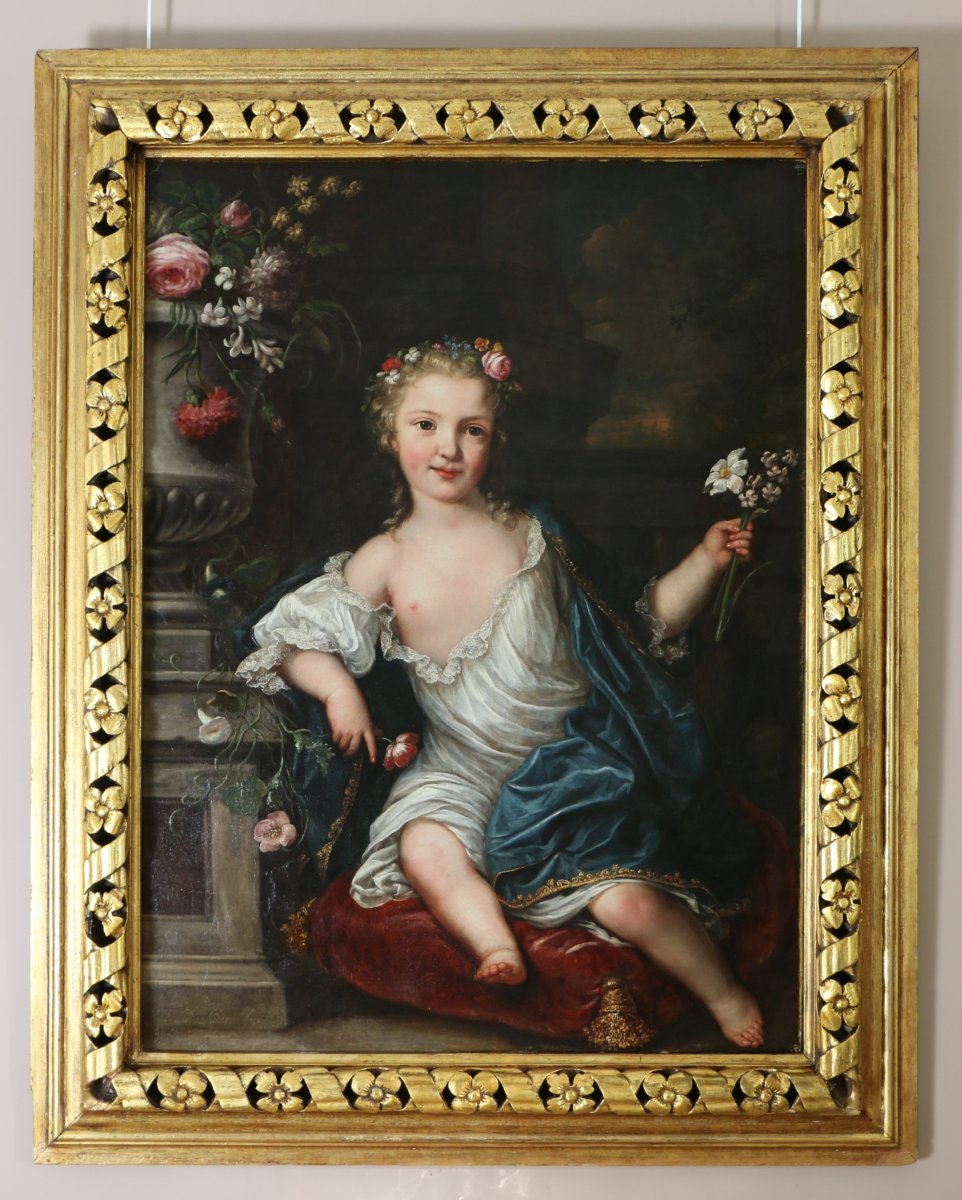 David Luders (Hambourg 1710-Moscou 1759)-signé Et Daté 1745. Portrait d'Une Jeune Princesse.