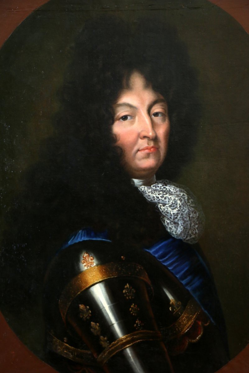 Henri Testelin The Younger (1616-1695) -portrait Of Louis XIV-photo-2