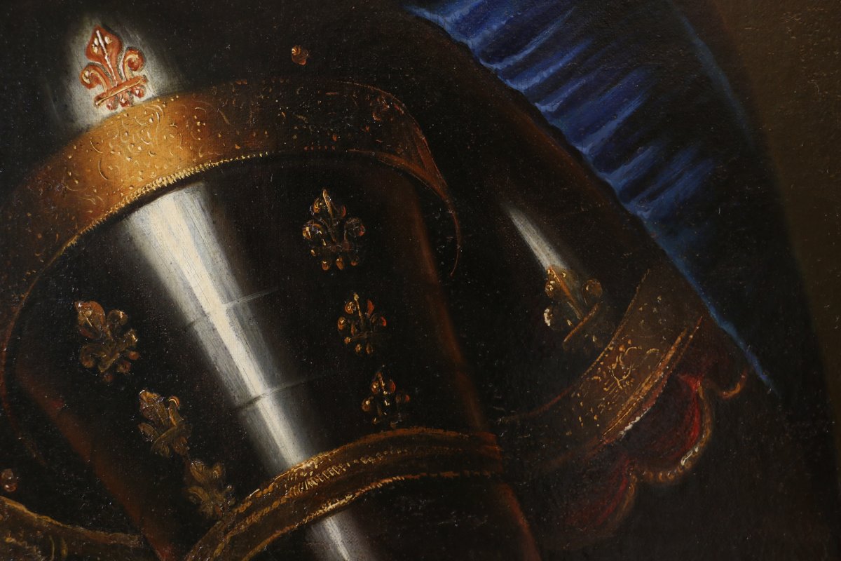 Henri Testelin The Younger (1616-1695) -portrait Of Louis XIV-photo-1