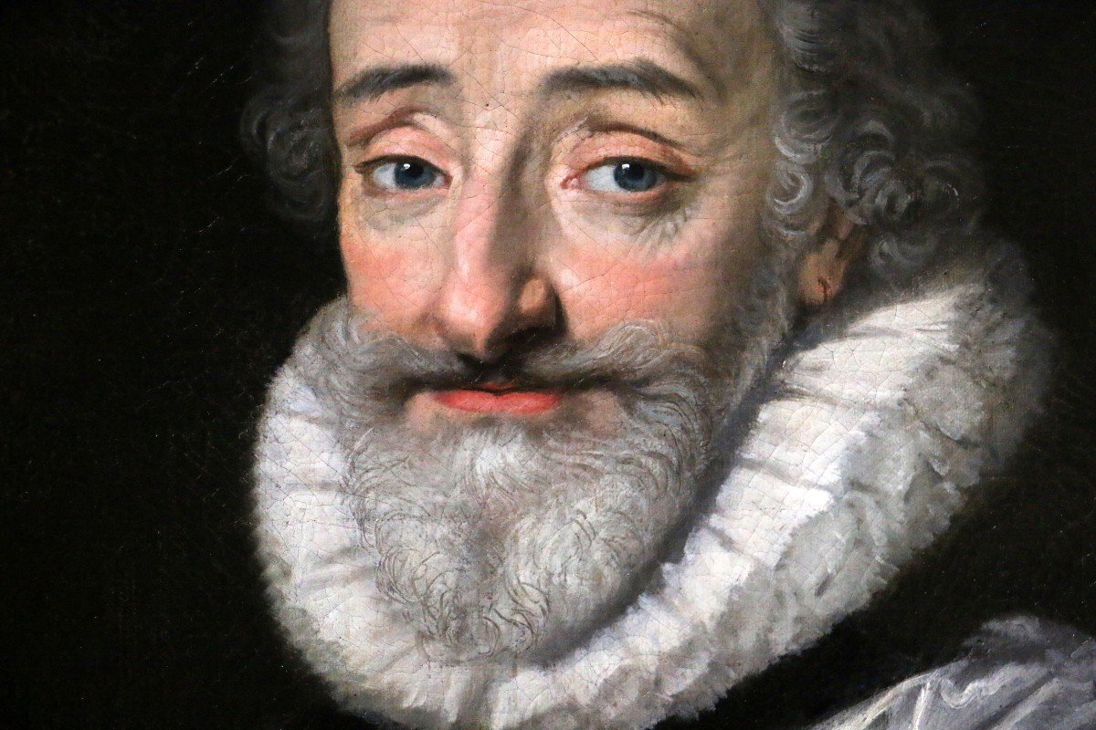 Portrait d'Henri IV (1553, 1610) Ecole Française De La Fin Du XVIIIè d'Après Frans II Pourbus