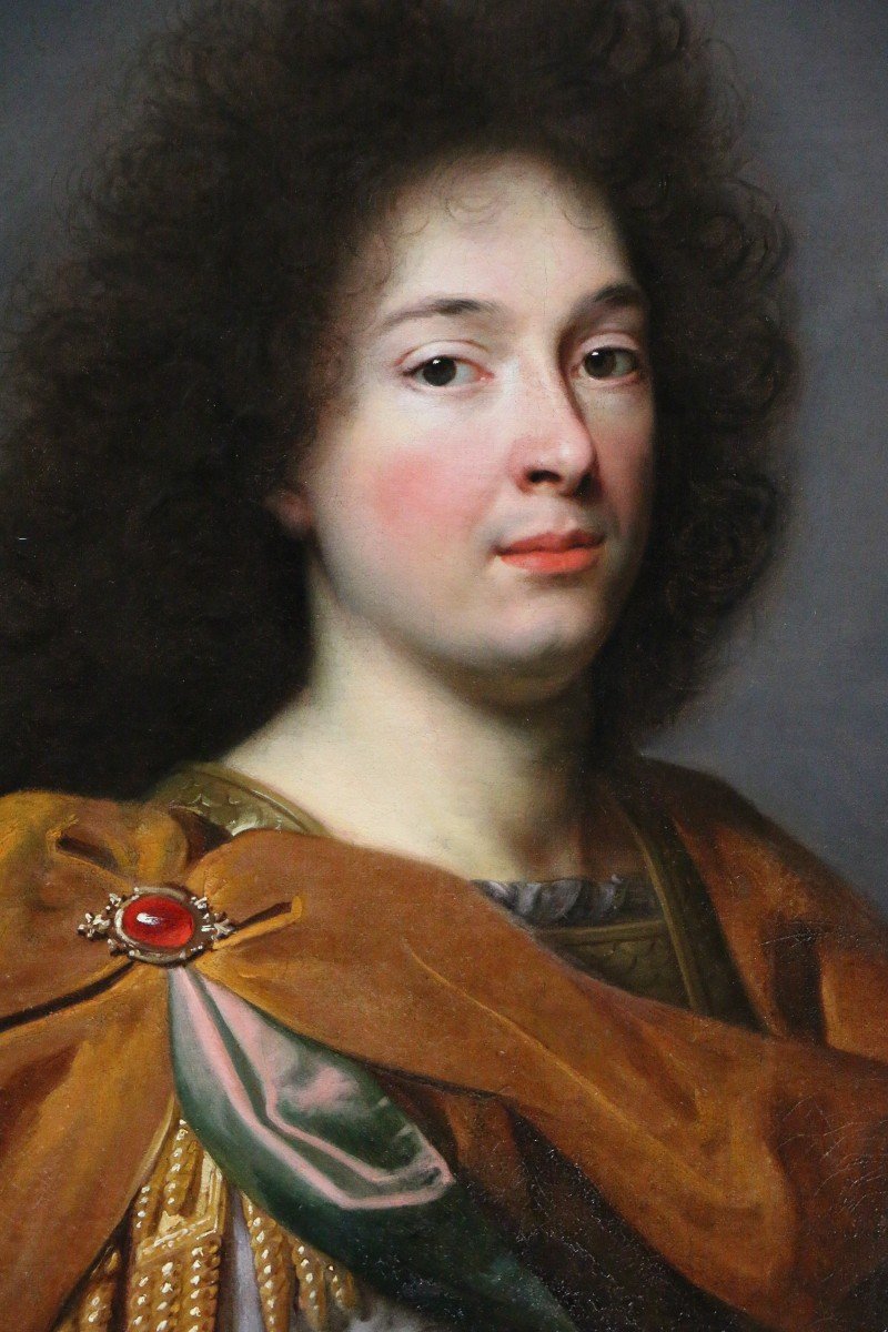 Pierre Mignard (1612-1695) Attributed-portrait Of A Young Man Dressed In The Antique-photo-4