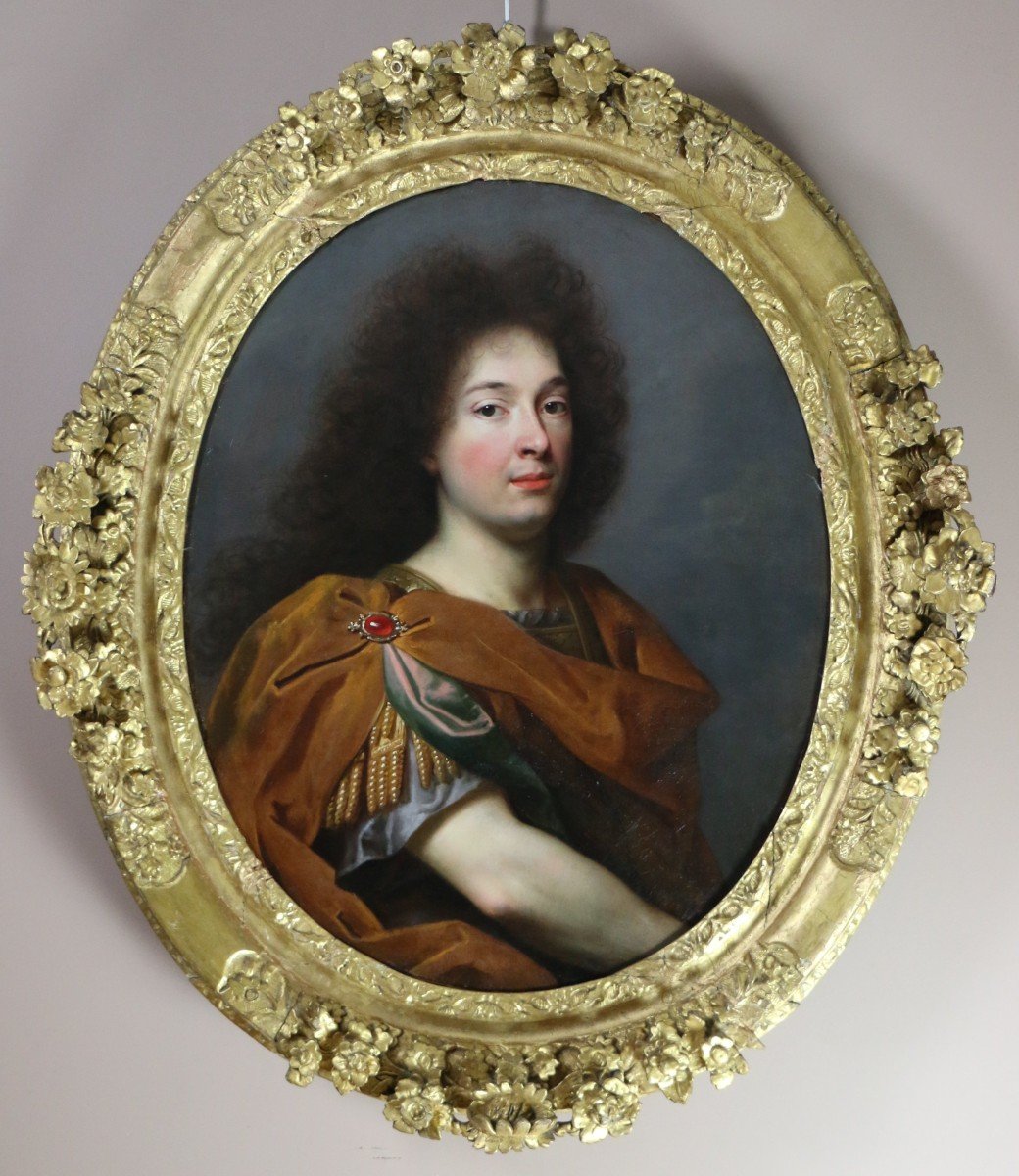 Pierre Mignard (1612-1695) Attributed-portrait Of A Young Man Dressed In The Antique