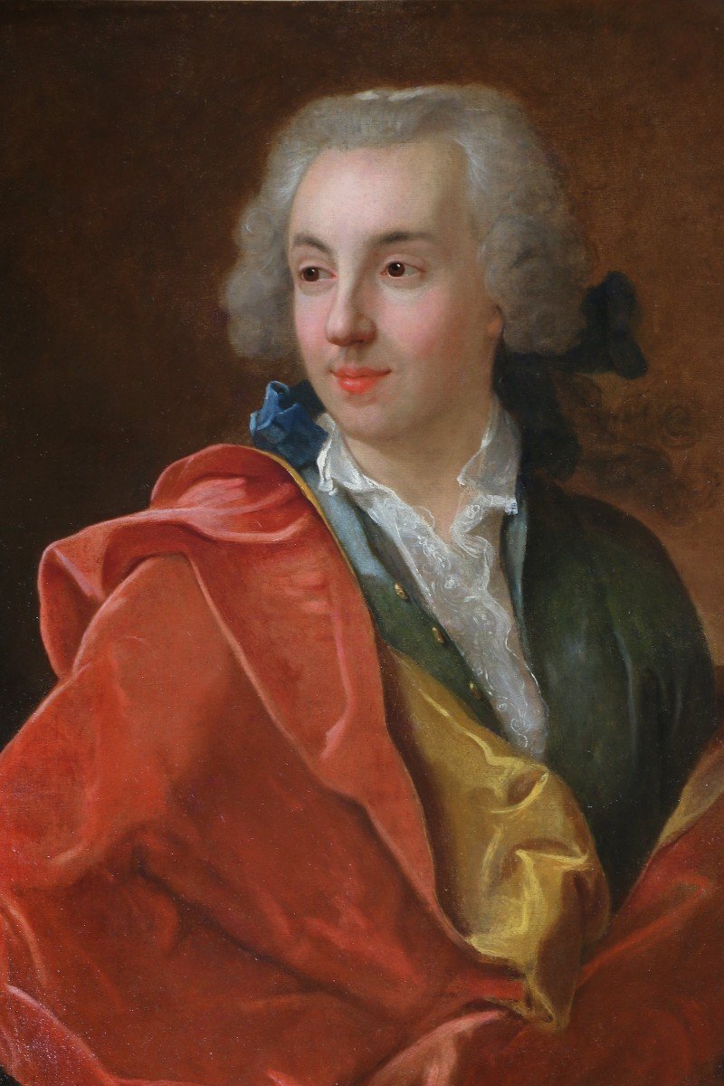 Ecole Française Vers 1740, Portrait d'Un élégant Jeune Homme-photo-2
