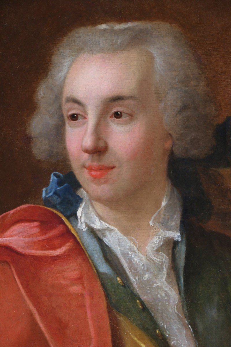 Ecole Française Vers 1740, Portrait d'Un élégant Jeune Homme-photo-3