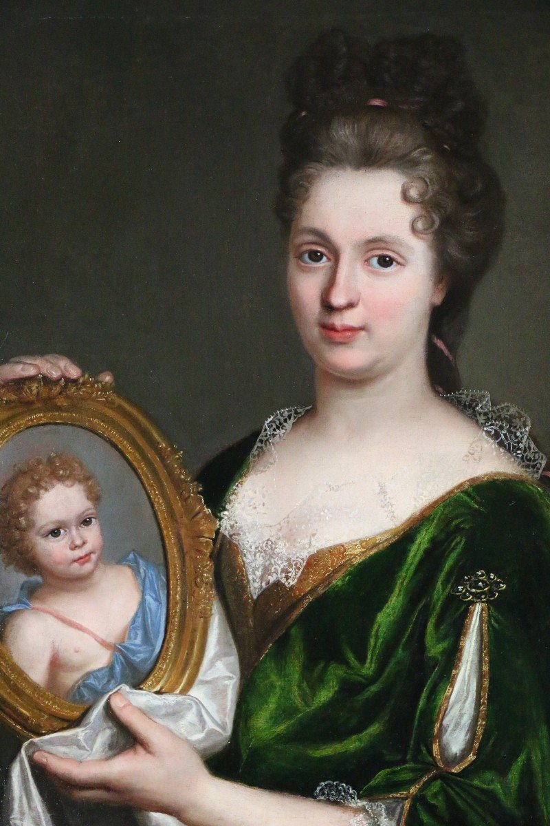 François De Troy (1645; 1730). Portrait De Françoise Marie De Bourbon, Fille De Louis XIV-photo-3