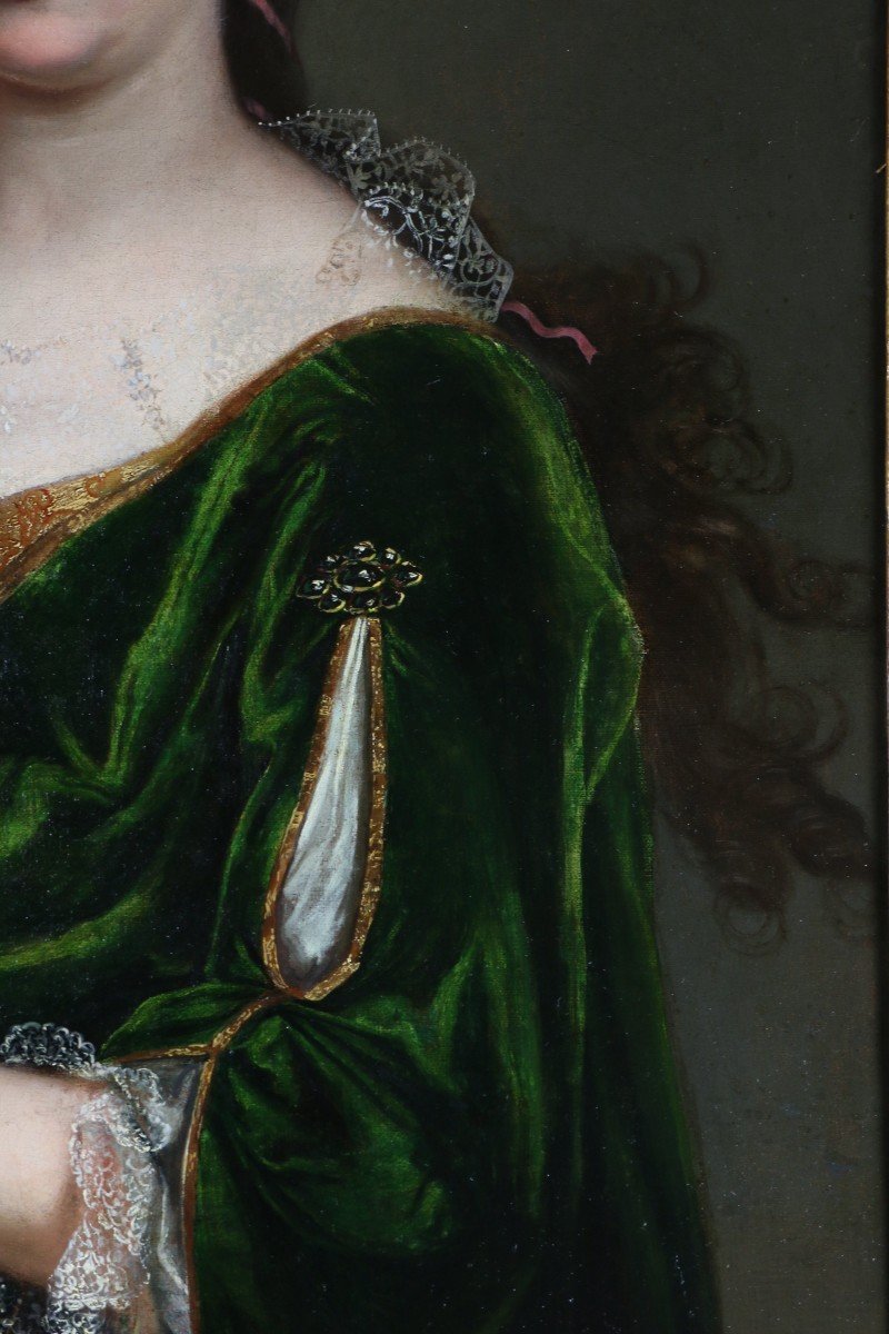 François De Troy (1645; 1730). Portrait De Françoise Marie De Bourbon, Fille De Louis XIV-photo-2