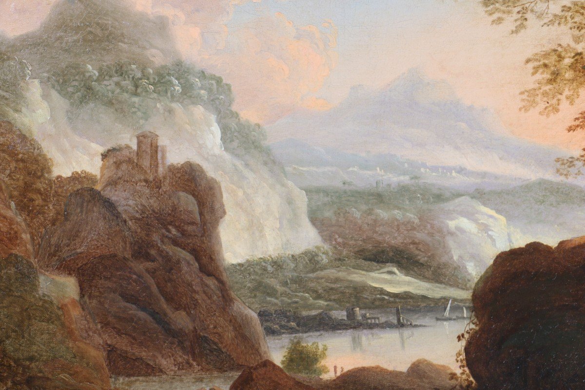 Bartholomeus Appelmann (the Hague 1628; 1686) Attributed; Italian Landscape-photo-1