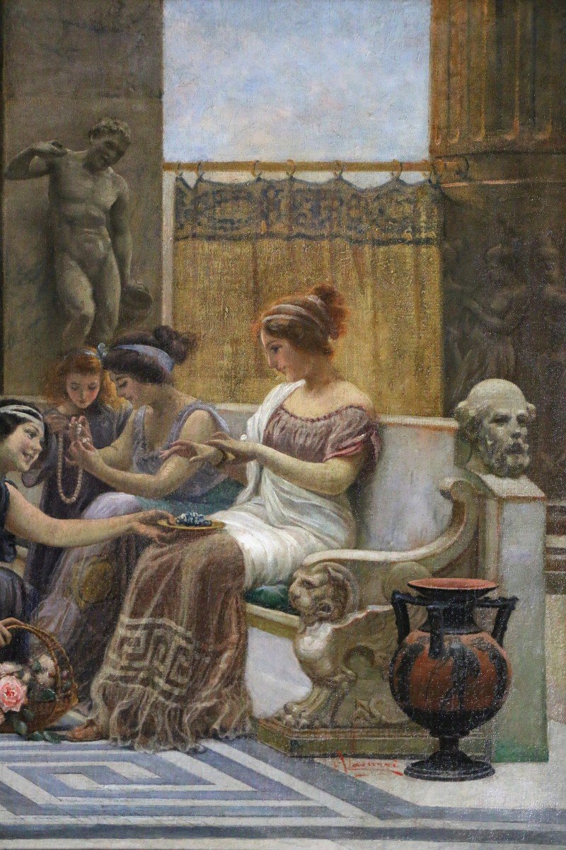 Emilio Vasarri (1826; 1928) Signed. An Afternoon At The Thermal Baths-photo-2