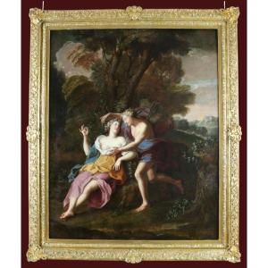 Noel Coypel (paris 1628; 1707) Attributed. Zephyr And Flora Around 1700