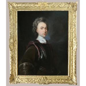 Henri Millot (né à Paris, mort En 1759) attribué. Portrait D’un Jeune Gentilhomme En Armure