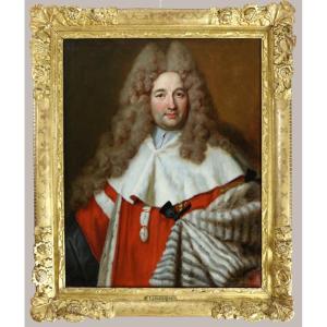 Nicolas De Largillierre (1656-1746) Entourage. Presumed Portrait Of Antoine Portail.