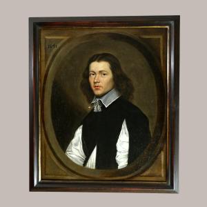 Bartholomeus Van Der Helst (1613-1670) Attributed. Portrait Of A Young Man Dated 1651.