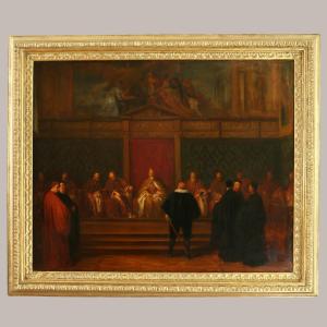 Doge Marino Grimani Receives The Spanish Ambassador. Joseph-nicolas Robert-fleury (1797-1890)