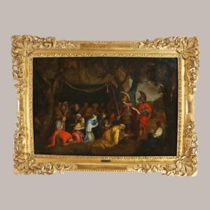 Ecole Française Du 17è. La Famille De Darius Aux Pieds D’Alexandre, cercle de  Charles Lebrun