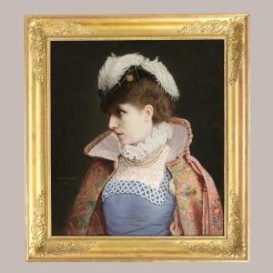 Portrait Of Sarah Bernhardt (1844-1923) Dressed As Dona Sol In Hernani.