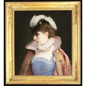 Portrait Of Sarah Bernhardt (1844-1923) Dressed As Dona Sol In Hernani.