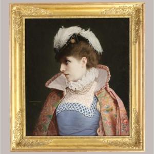 Portrait Of Sarah Bernhardt (1844-1923) Dressed As Dona Sol In Hernani.