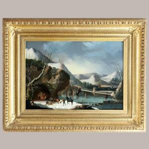 French School, Late 18th Century Attributed To César Van Loo (1743-1821) - Winter Landscape