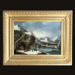 French School, Late 18th Century Attributed To César Van Loo (1743-1821) - Winter Landscape