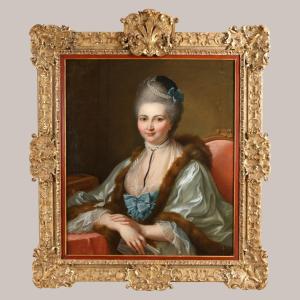 Donat Nonotte (1708-1785). Portrait Of Marguerite Catherine Haynault, Favorite Of Louis XV.