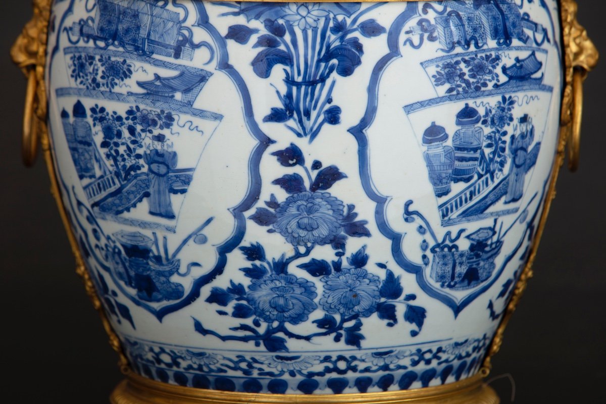 Cache Pot En Porcelaine De Chine d'Epoque Kangxi-photo-4