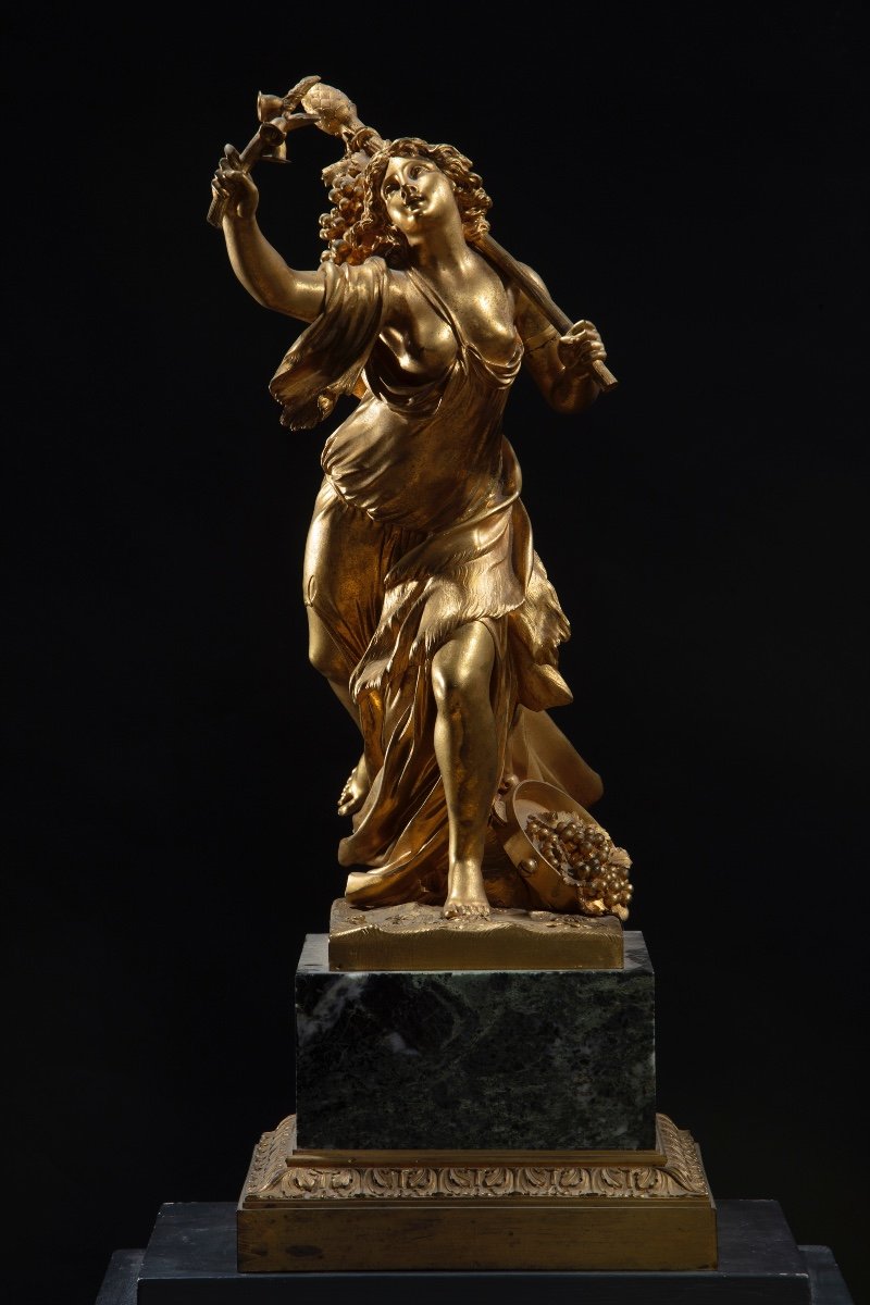 Sculpture En Bronze Doré Et Finement Ciselé -photo-2