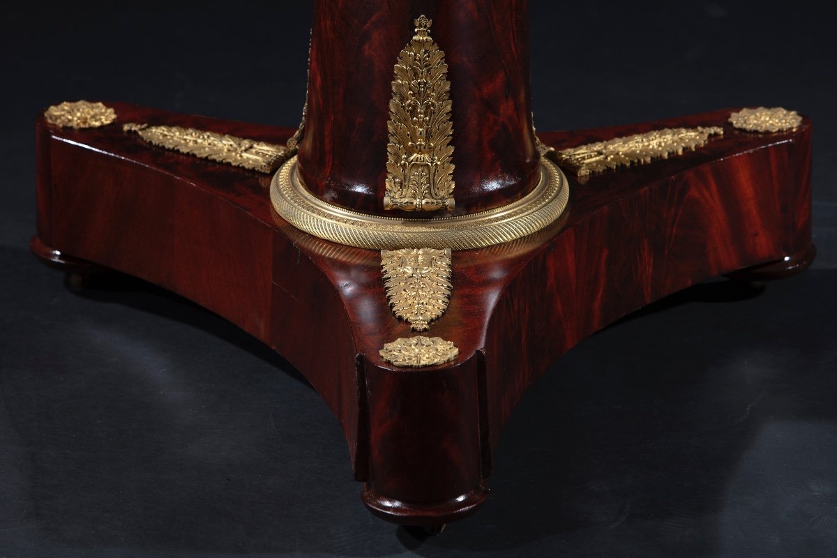 Importante Table De Centre Ronde Empire-photo-3