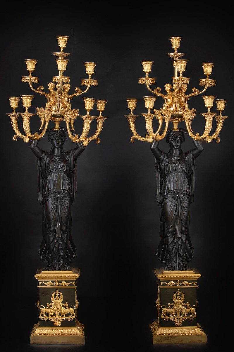 Pair Of Empire-style Candelabra